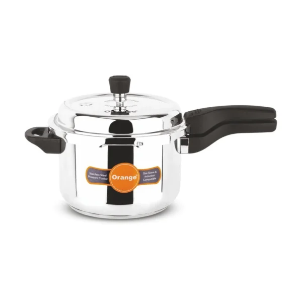 Orange Inox Series Stainless Steel Pressure Cooker 5 Ltr