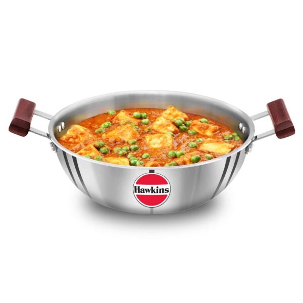 Hawkins Tri-Ply Stainless Steel SSK40 Deep Kadhai - 4 Ltr 26cm