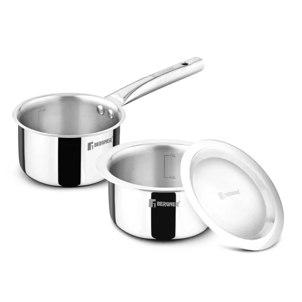 Bergner Tripro Triply 3 Piece Stainless Steel Cookware Happy Set