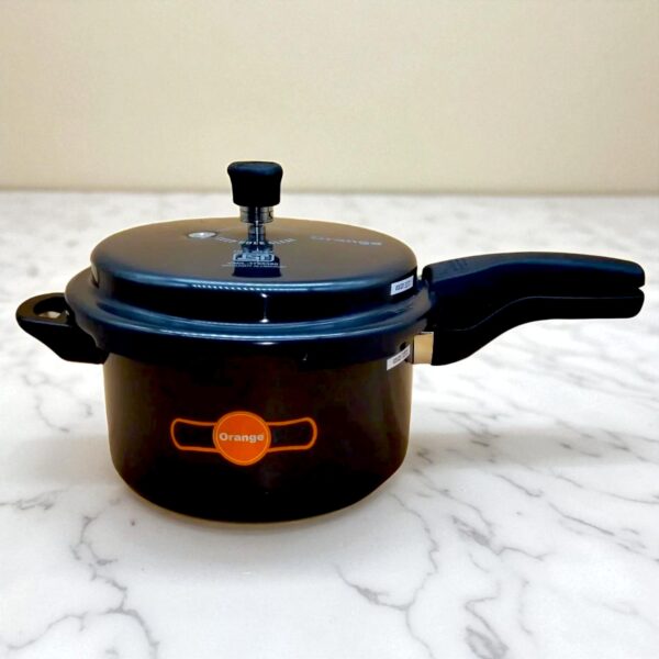 Orange Platina Series Aluminium Hard Anodised Pressure Cooker 3 Liters