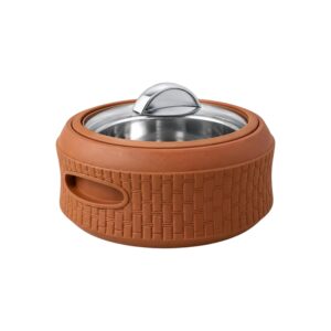 Jaypee Baskerole Klass Insulated Casserole 1500ml with Stainless Steel Inner Food Warmer Hot Pot for Roti Rice and Curry