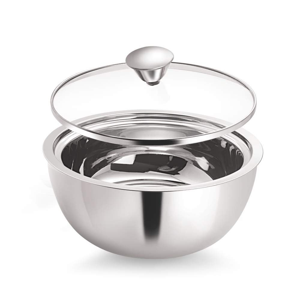 Borosil Stainless Steel Solid Curry Server - 2.7L