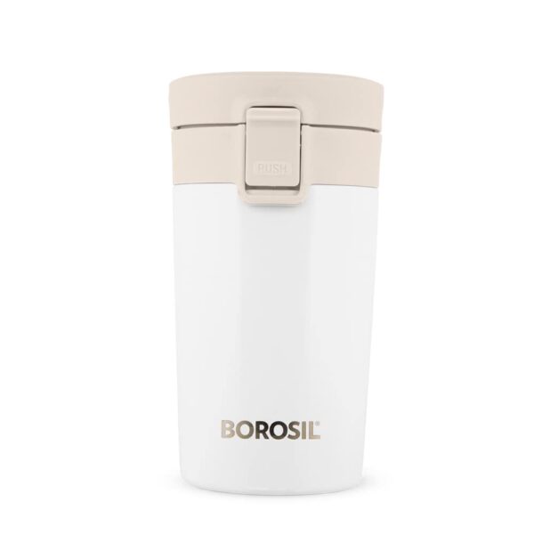 Borosil Coffeemate Vacuum Insulated Mug - 300ml White