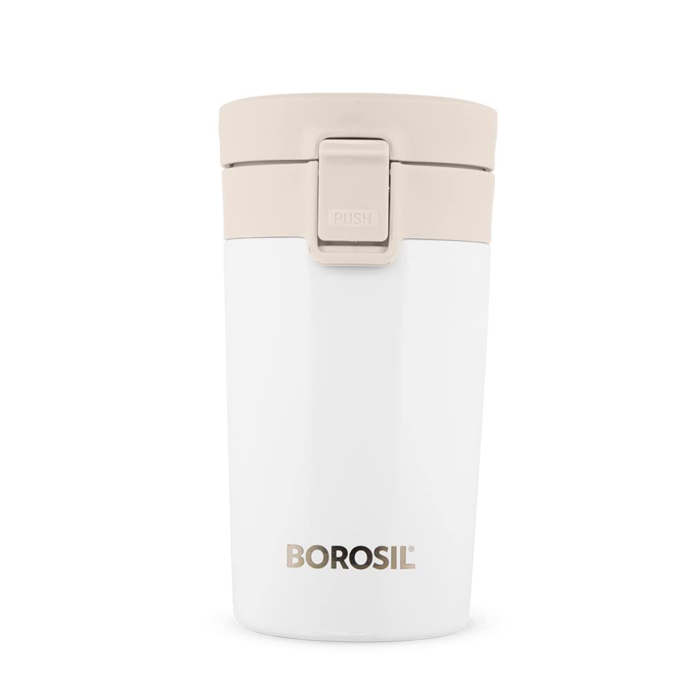Borosil Coffeemate Vacuum Insulated Mug - 300ml White
