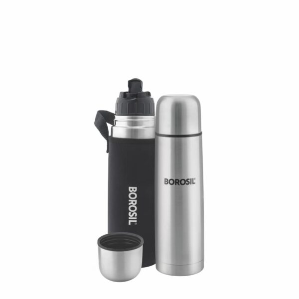 Borosil Hydra Thermo Stainless Steel Vacuum Insulated Flask, 500ml