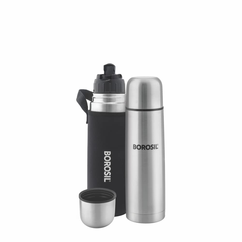 Borosil Hydra Thermo Stainless Steel Vacuum Insulated Flask, 500ml