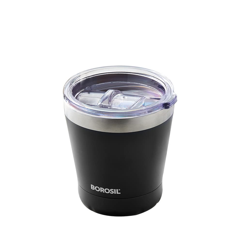 Borosil Stainless Steel Vacuum Insulated Coffee Mug, 180ml