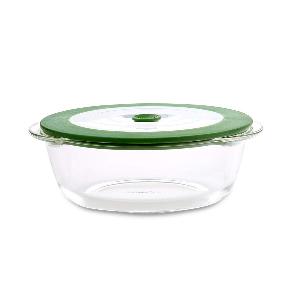 Borosil Round Glass Dish with Lid, 1 Piece, 1000ml - Image 4