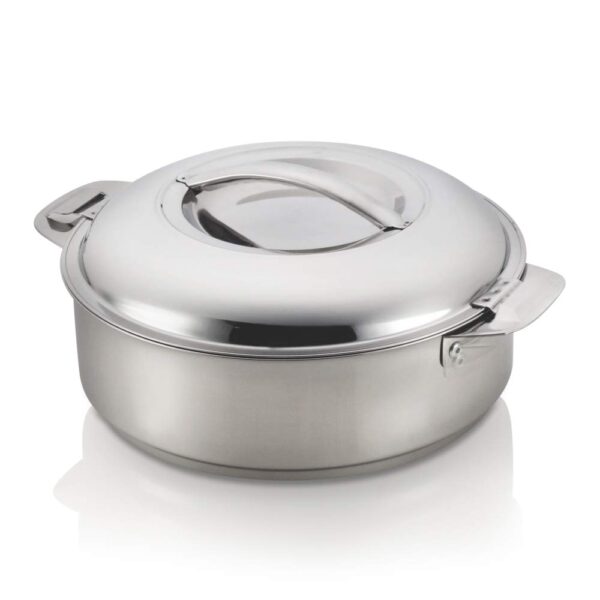 Borosil Stainless Steel Insulated Idli Server Casserole, 900ml