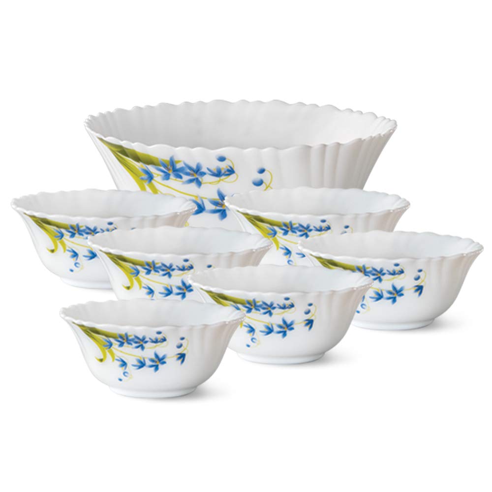 Larah by Borosil Opal Glass 7 Piece Pudding Set