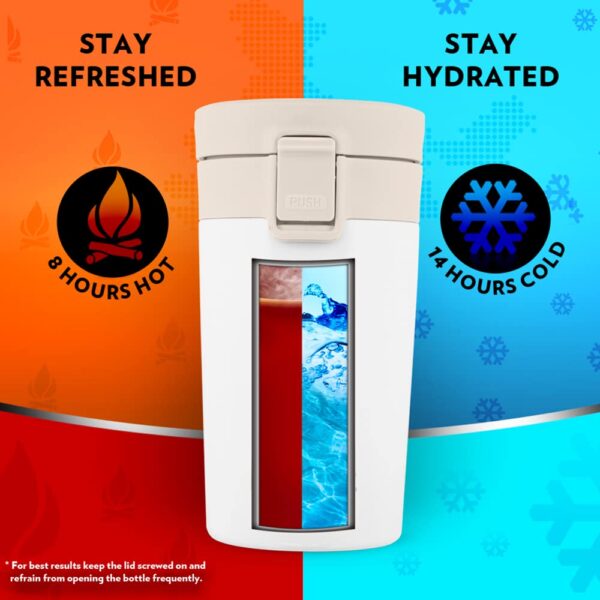 Borosil Coffeemate Vacuum Insulated Mug - 300ml White - Image 3