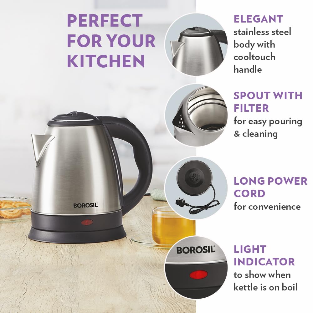 Borosil Rio 1.5L Electric Kettle - Image 4