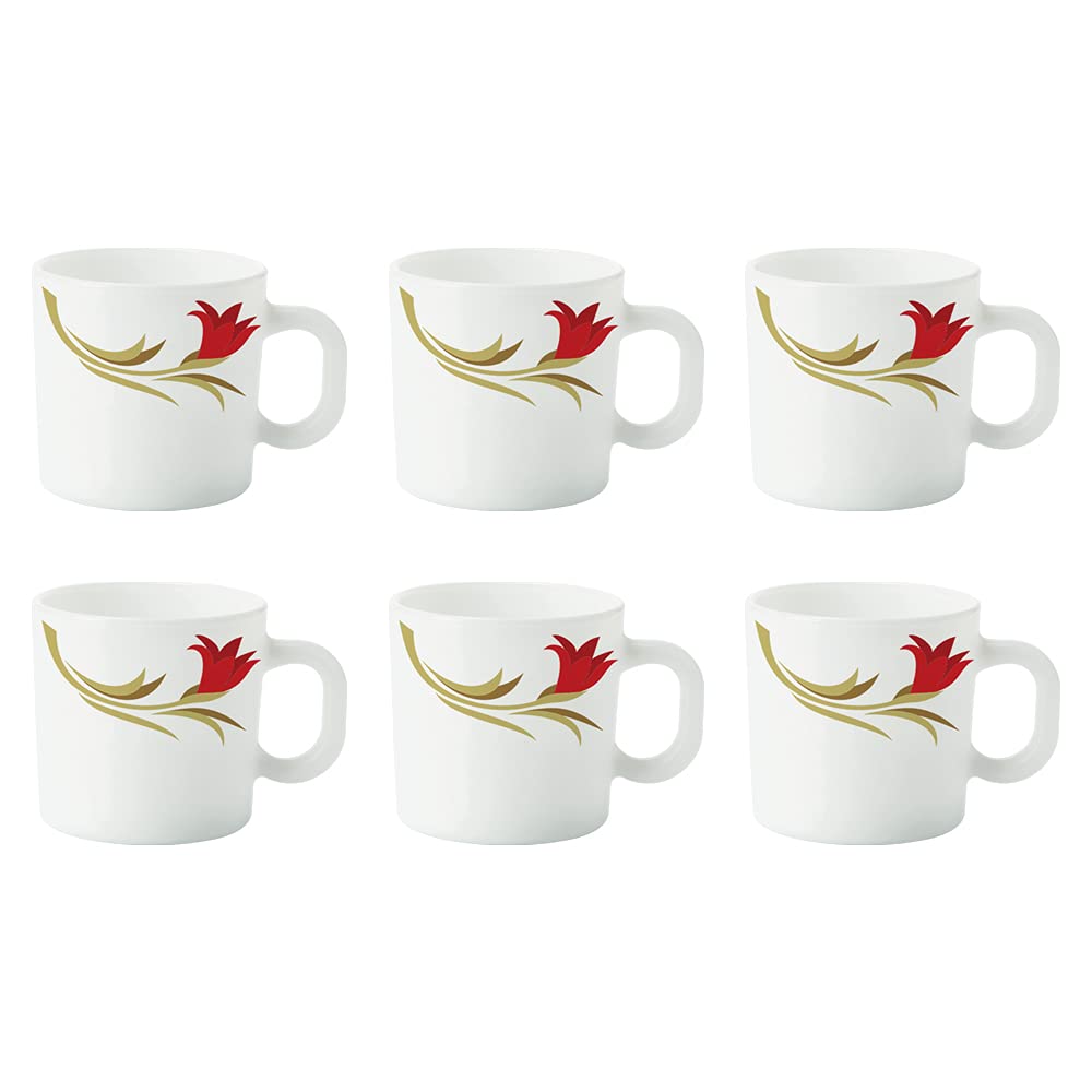 Larah by Borosil Blue Cascade 6 Piece Tea/Coffee Mug Set - 100ml