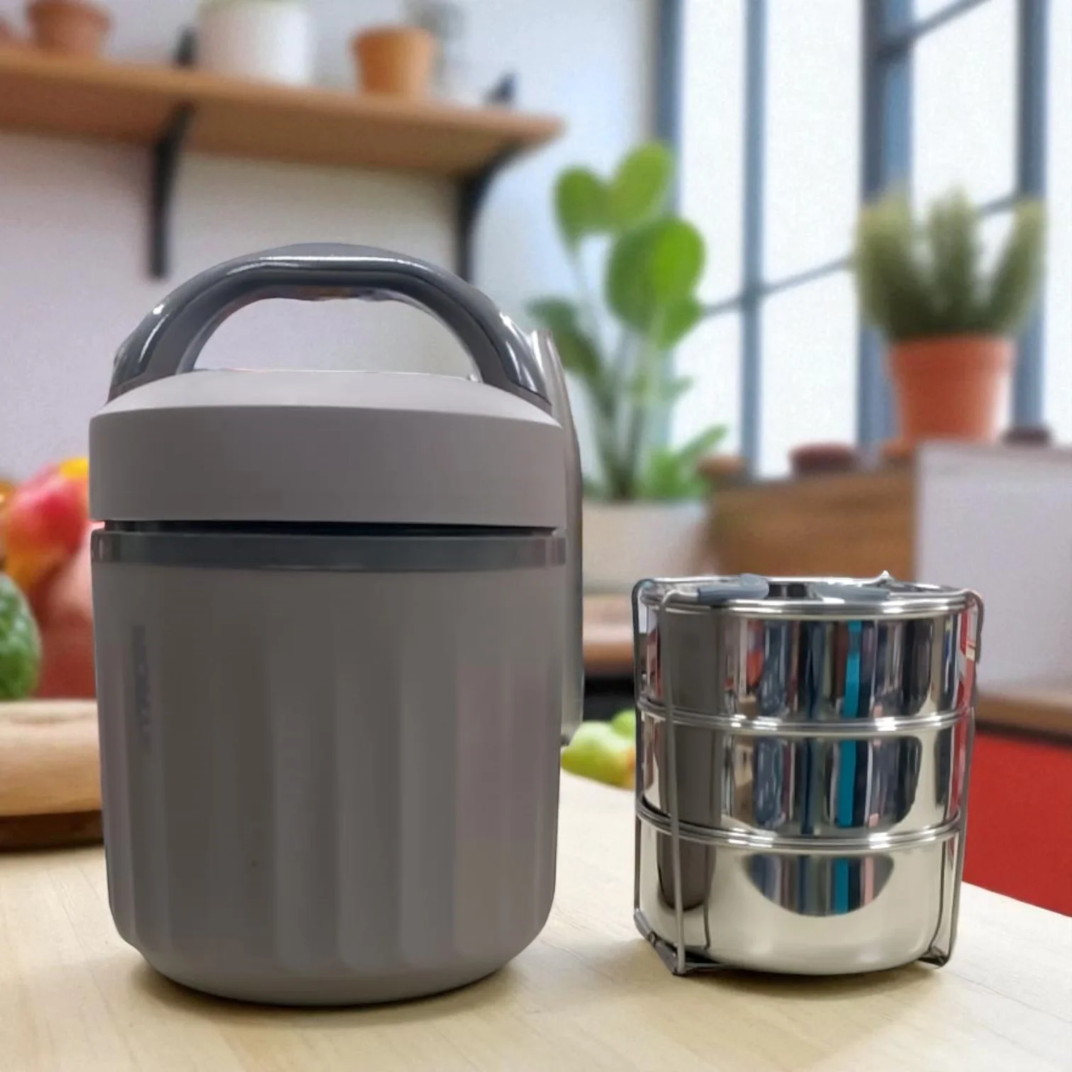 Jaypee Plus eTron 3 Stainless Steel Container Electric Lunch Box