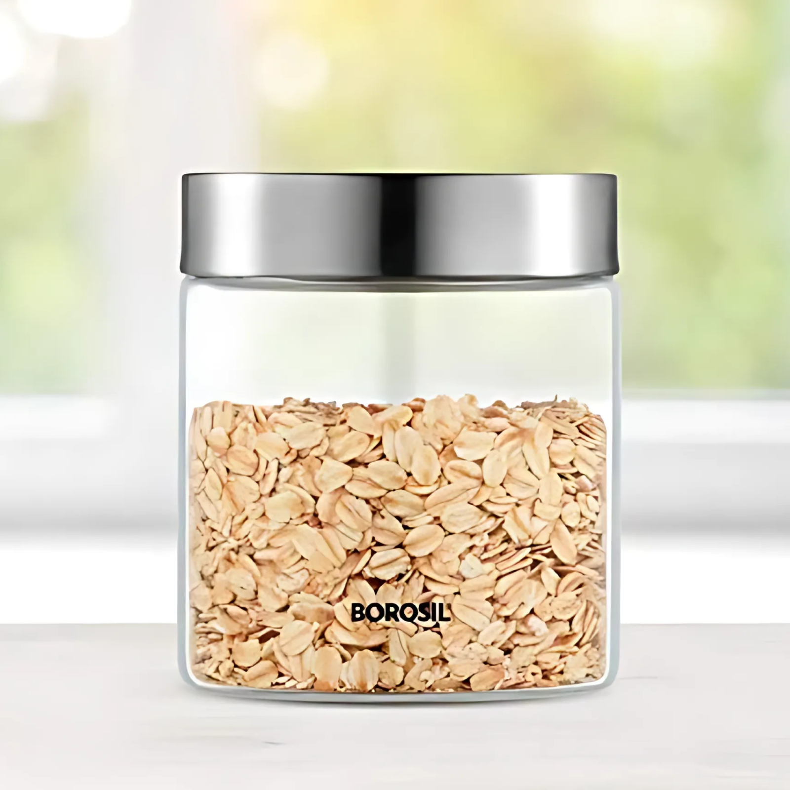 Borosil Endura Glass Jar with Steel Lid - 600ml