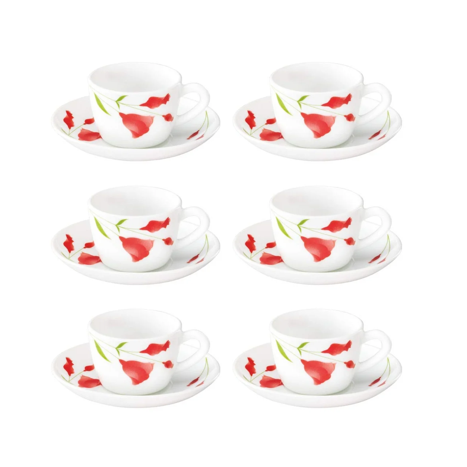 Larah by Borosil 12 Piece Cup & Saucer Set