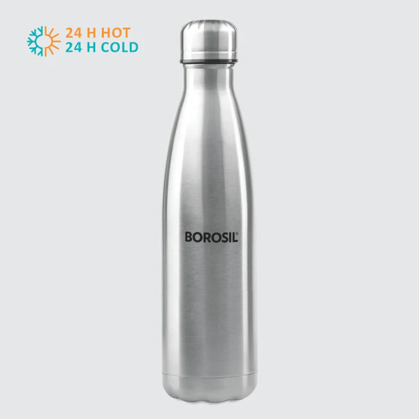 Borosil Hydra Bolt 1000ml Stainless Steel Water Bottle | Double Wall Vacuum Insulated