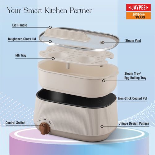 Jaypee Plus Multi Cook 4 in 1 ( Steam, Cook & boil ) Electric Cooker - Image 3
