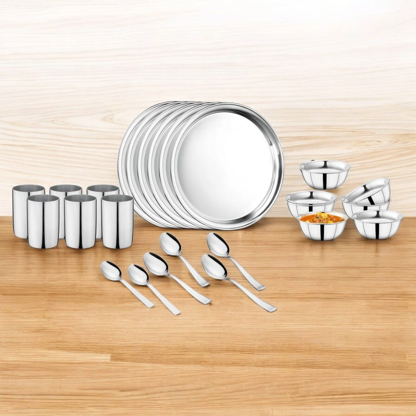 Steelcraft Eco Stainless Steel 24 Piece Dinner Set (EDS-024) - Image 2