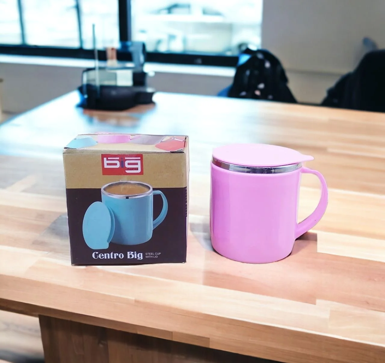 Big Centro Big Steel Cup With Lid - 280ml - Image 4