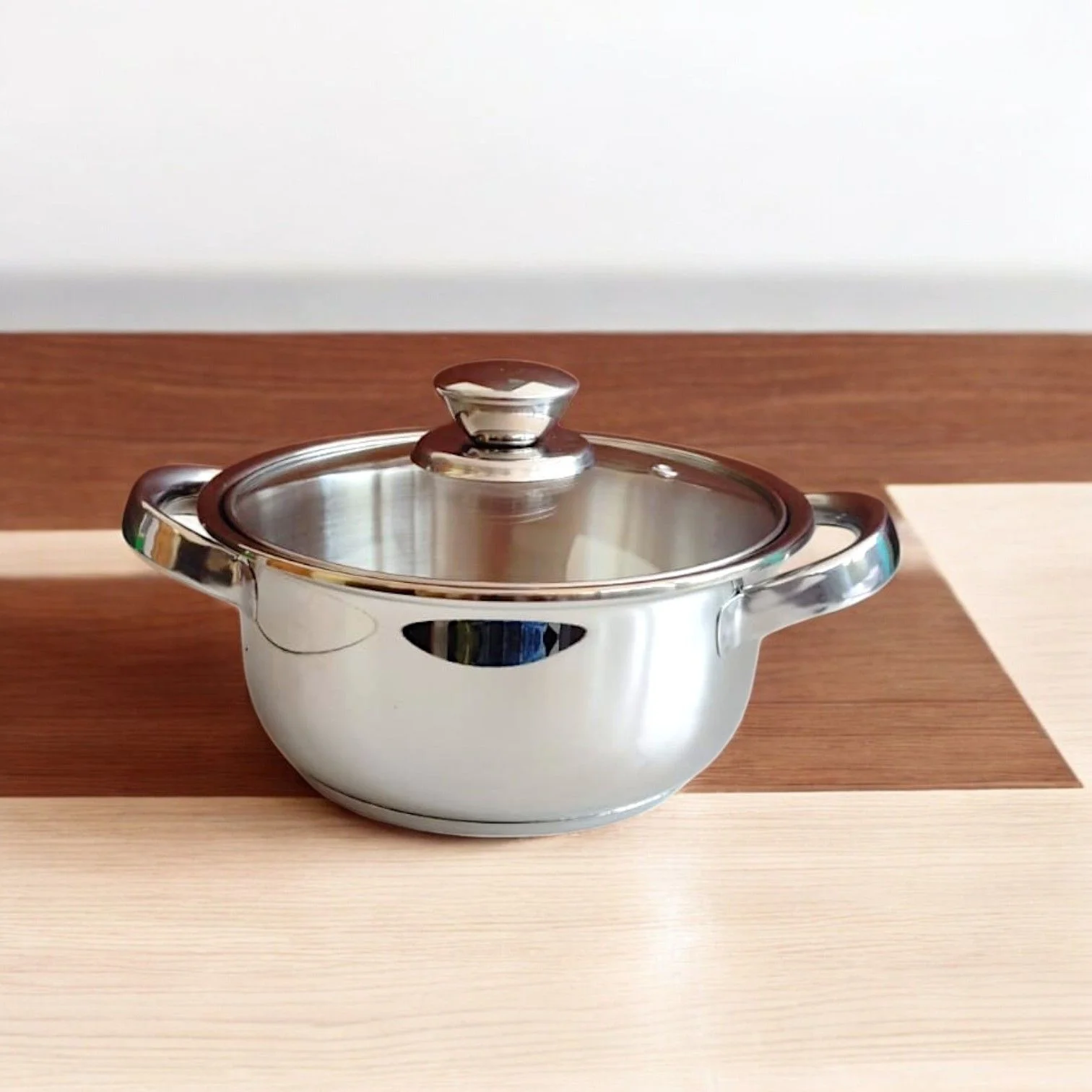 Polo Plus Zebra Stainless Steel 18cm Casserole With Glass Lid (SS Bottom)