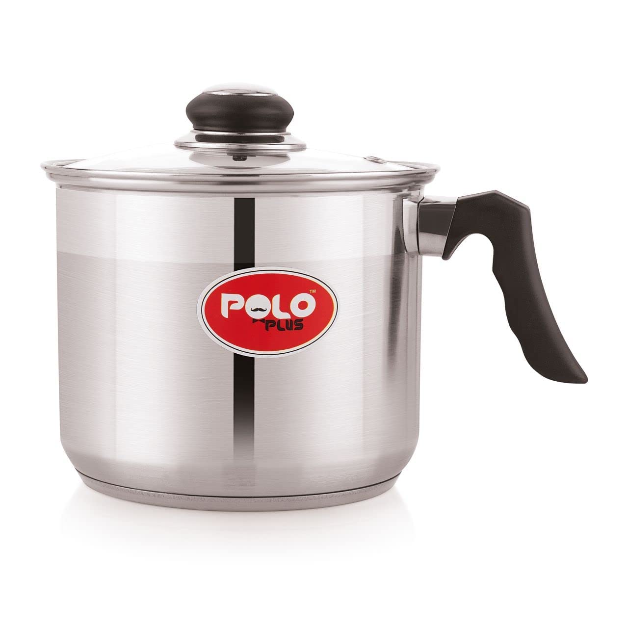Polo Plus Deep Milk Pot with Glass Lid - 2 Ltr (16cm )