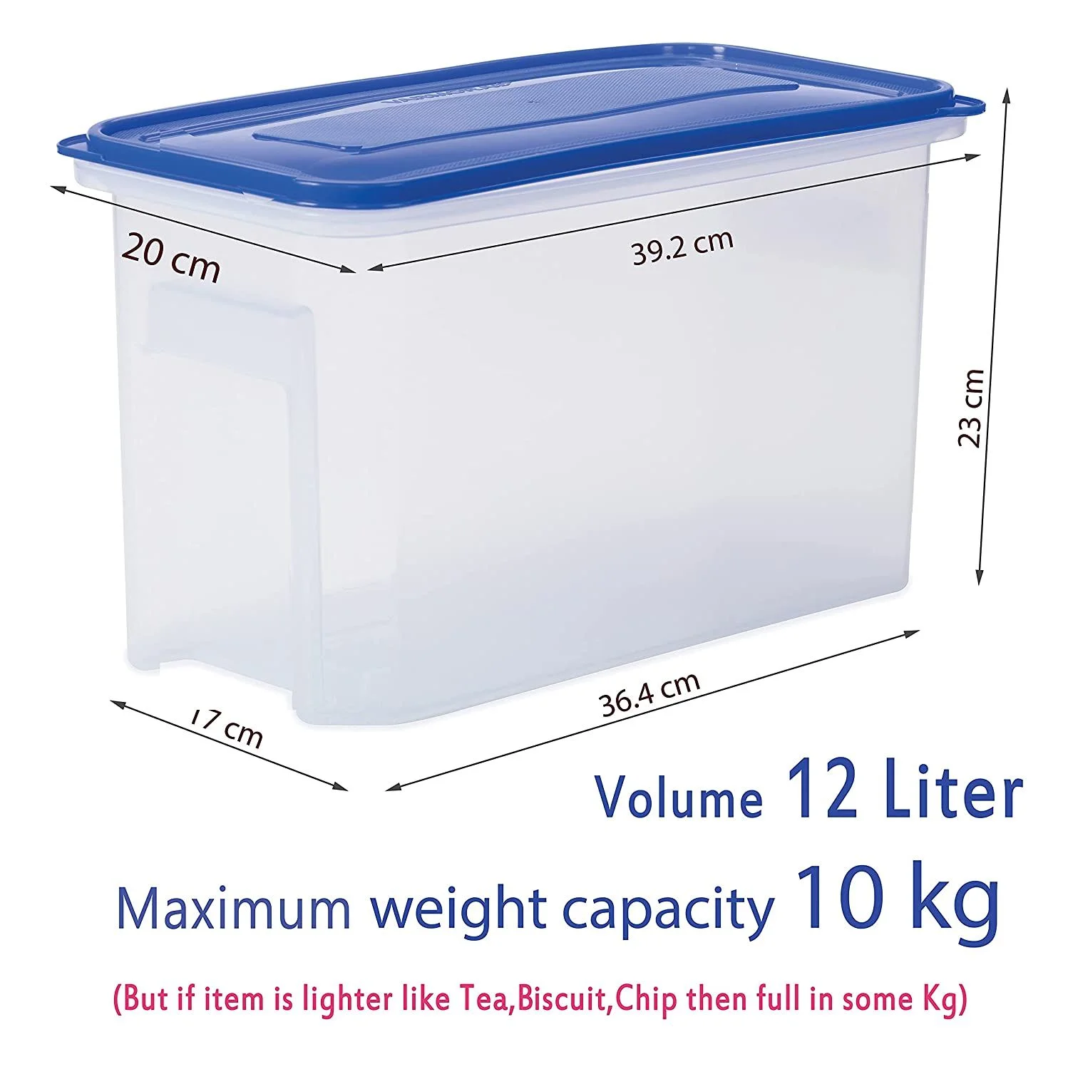 Varmora Smart Storage 10kg Plastic Container - 12 Ltr - Image 2