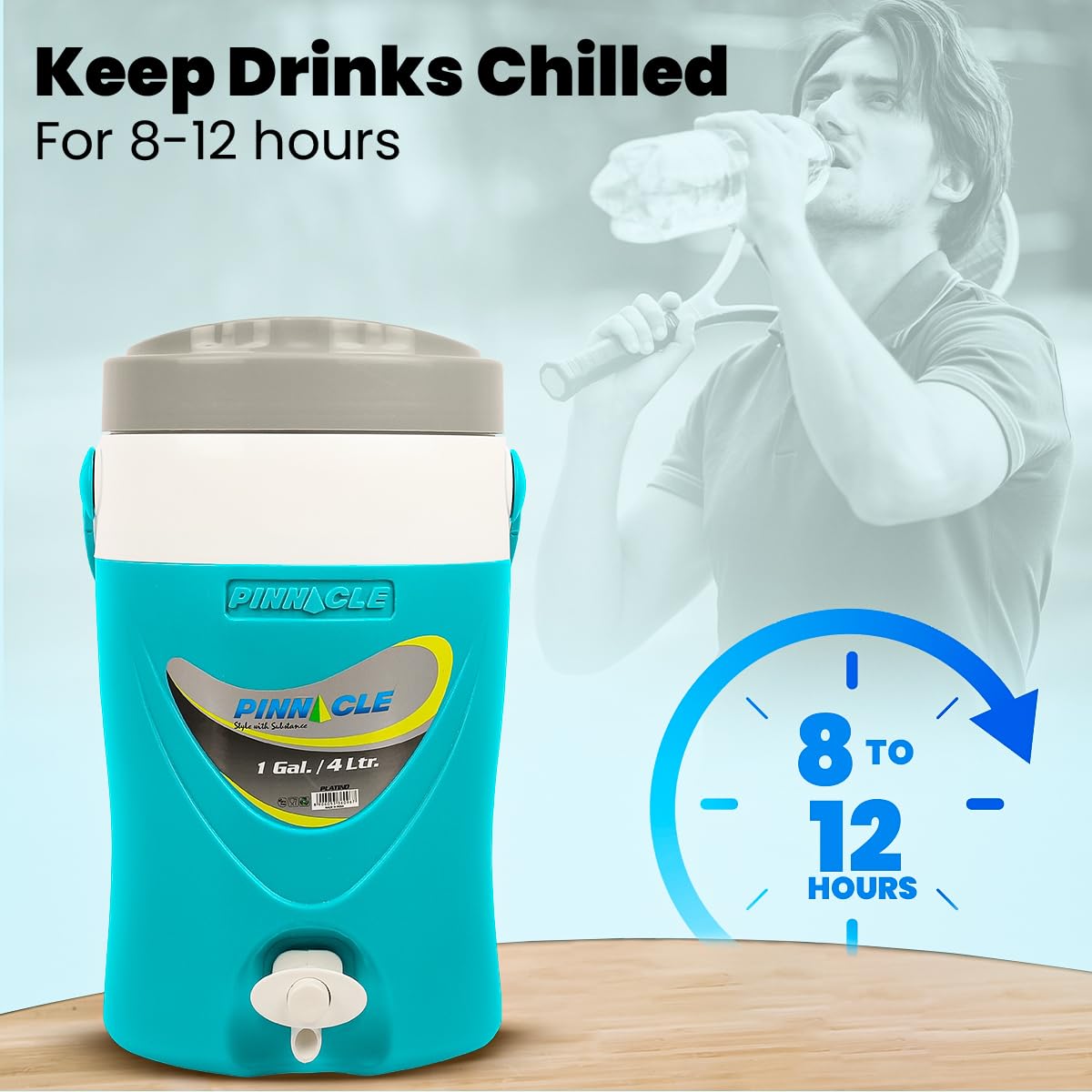 Pinnacle Platino Insulated Cooler Jug - 4 Ltr (1 Gal) - Image 4