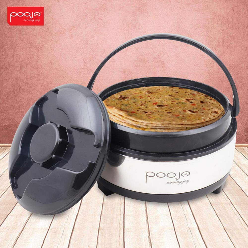 Pooja Kafto 3 Piece Insulated Casserole Set (1200ml+1800ml+2200 ML) - Image 2