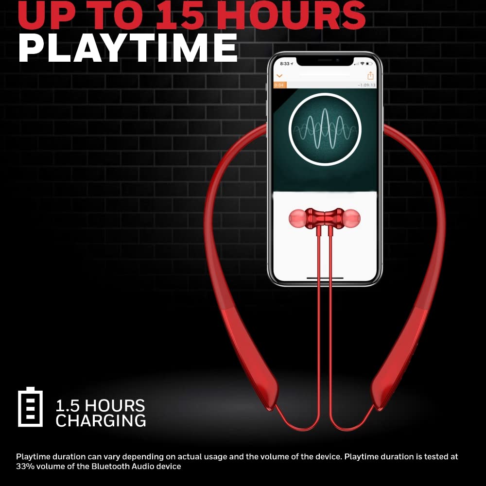 Honeywell Trueno U10 Bluetooth V5.1+EDR in Ear Wireless Neckband with mic, 15H Playtime - Image 5