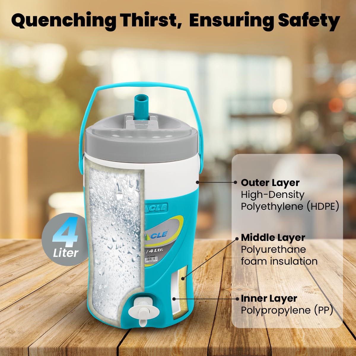 Pinnacle Platino Insulated Cooler Jug - 4 Ltr (1 Gal) - Image 2