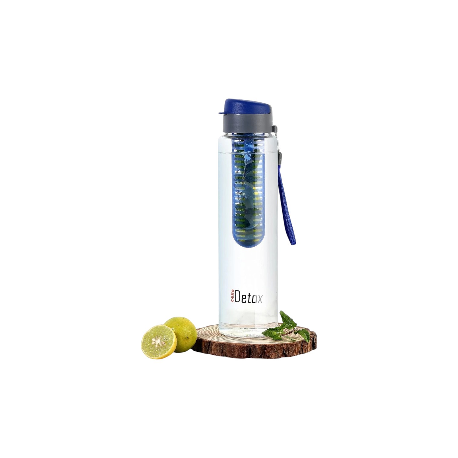 Cello fruit infuser glass water bottle 750ml