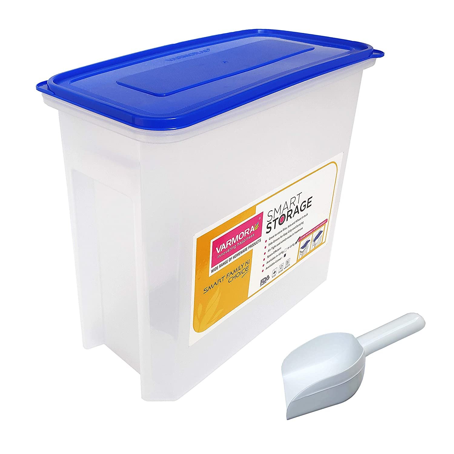 Varmora Smart Storage 15kg Plastic Container - 18 Ltr