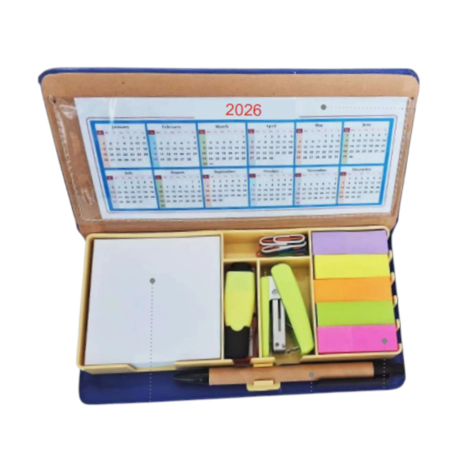 Eco Friendly Calendar With Sticky Notes & Note Pad