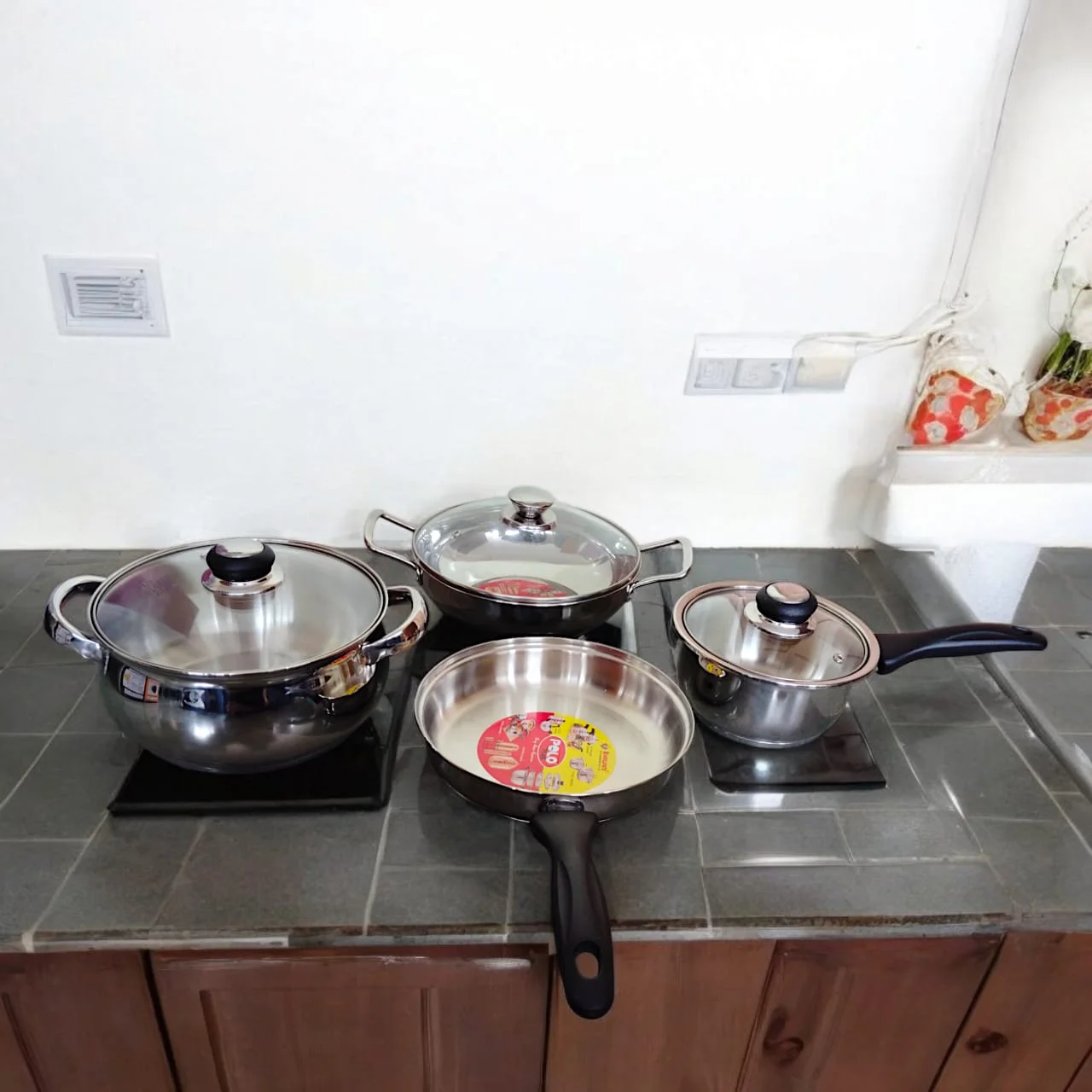 Polo Plus Platinum Series Stainless Steel Induction Friendly 7 Piece Cookware Set - Image 2