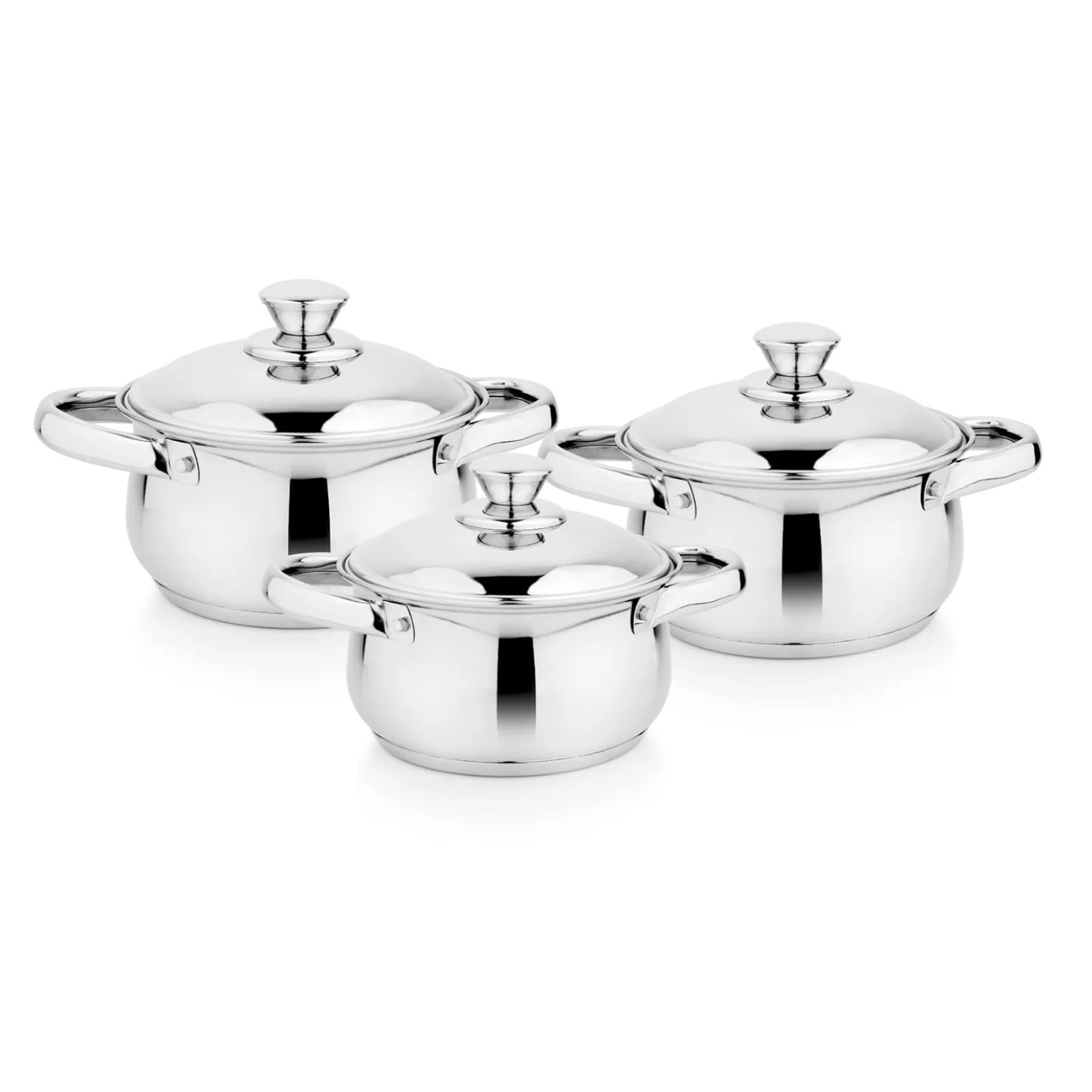 Steelcraft Belly Premium Stainless Steel 3 Piece Casserole Set (BCS-995)