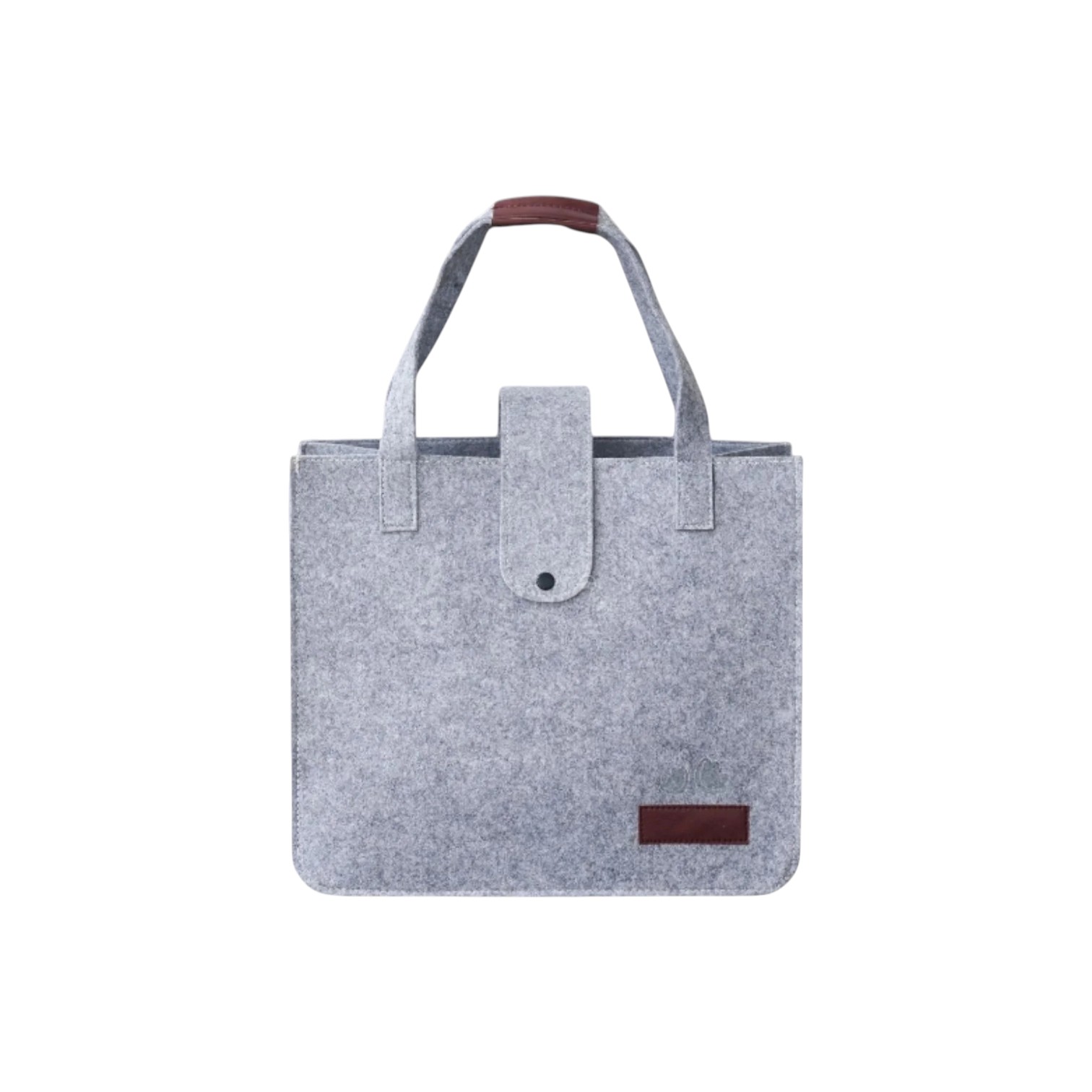felt hand bag lunch tote with front pocket