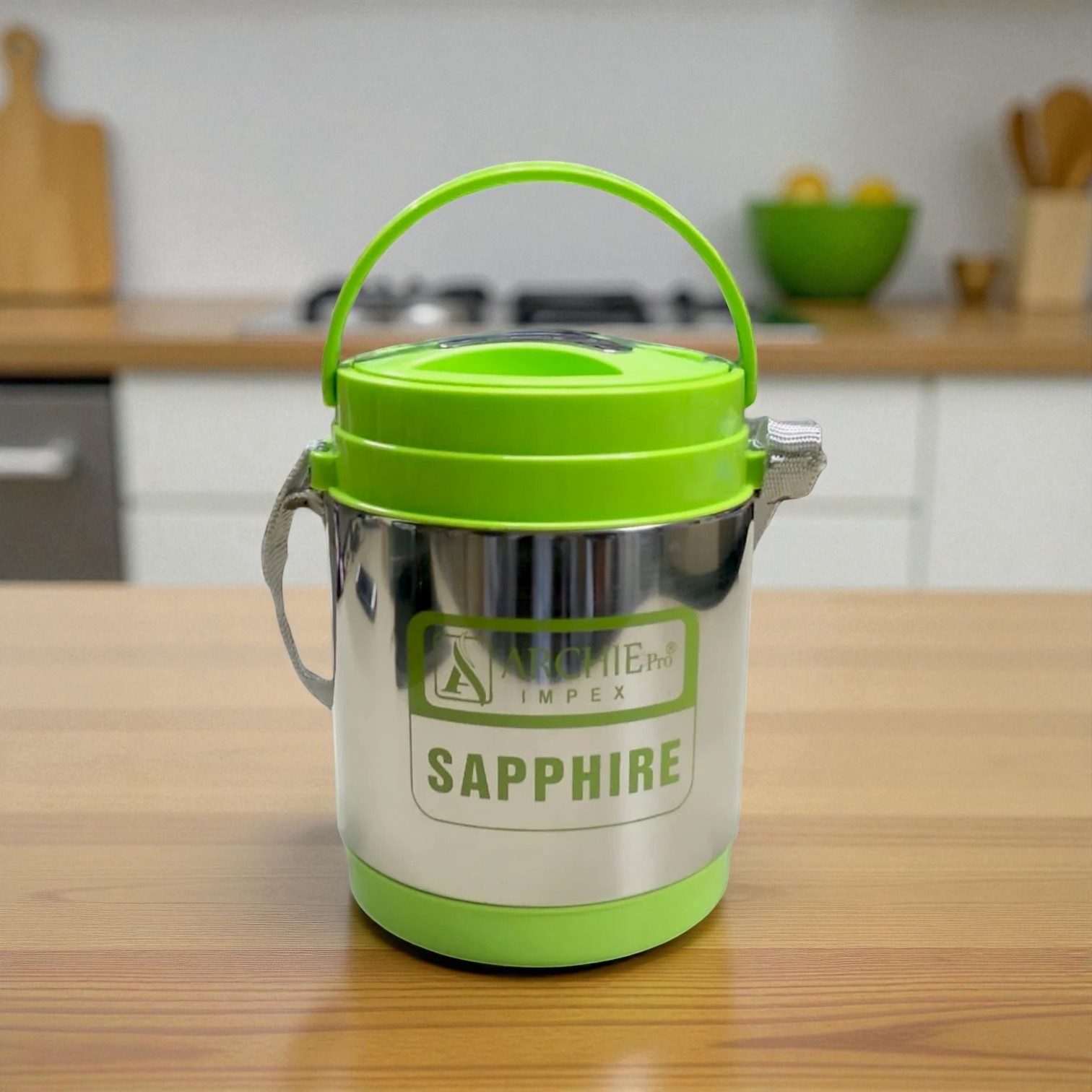 Archie Sapphire 3 Stainless Steel Containers Insulated Tiffin Box - Image 2