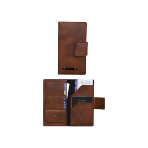 premium leather passport ticket holder
