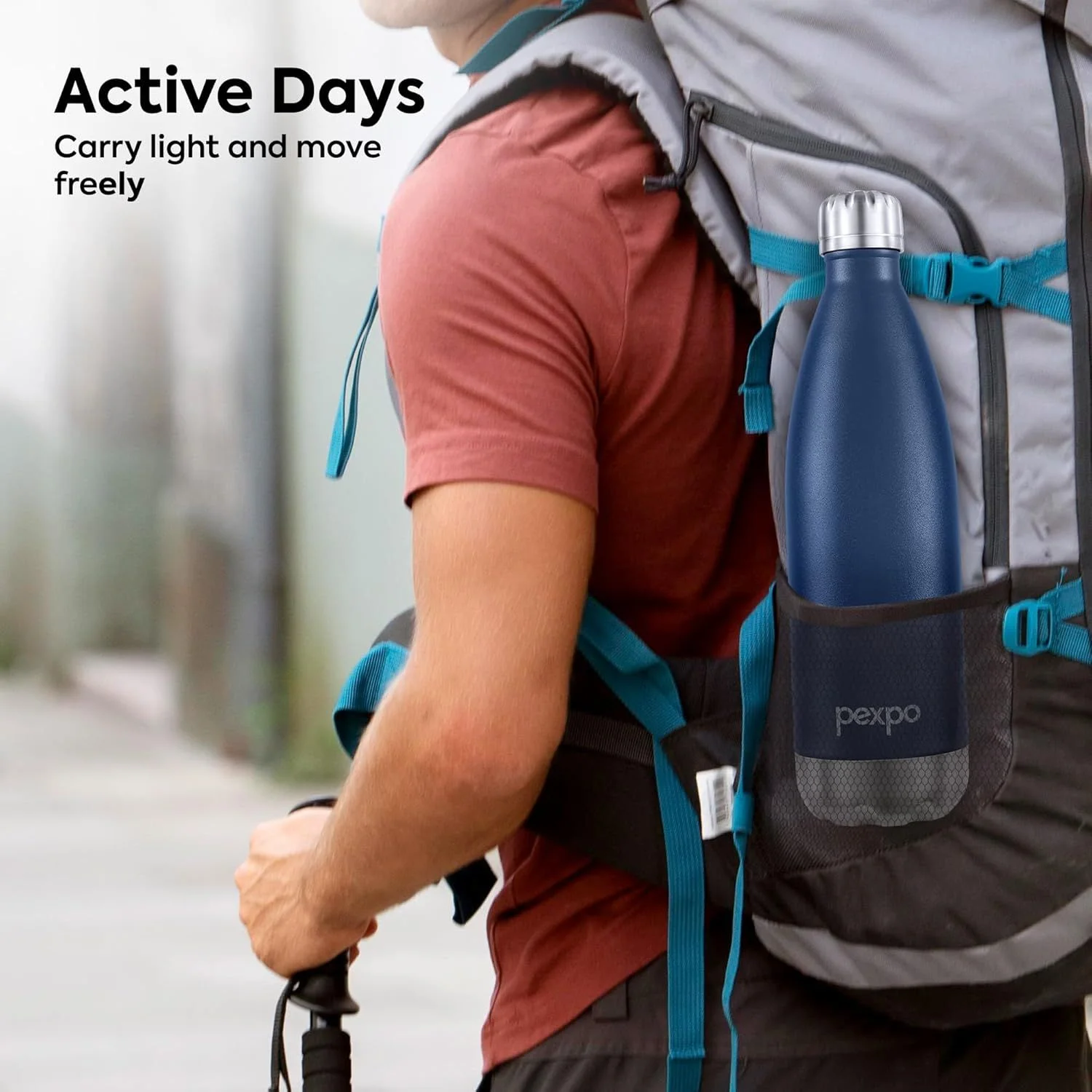 Pexpo Electro 1500ml Travel Flask With Carry Jacket Cover