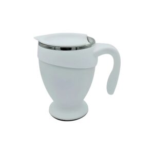stainless steel vacuum insulated mug 450ml white