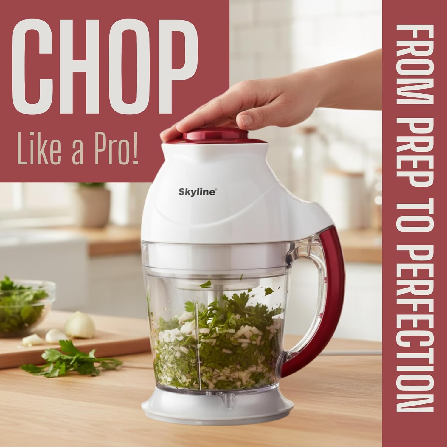 Skyline Electric Chopper 300 Watts with 700ml Capacity VTL-9047 - Image 3