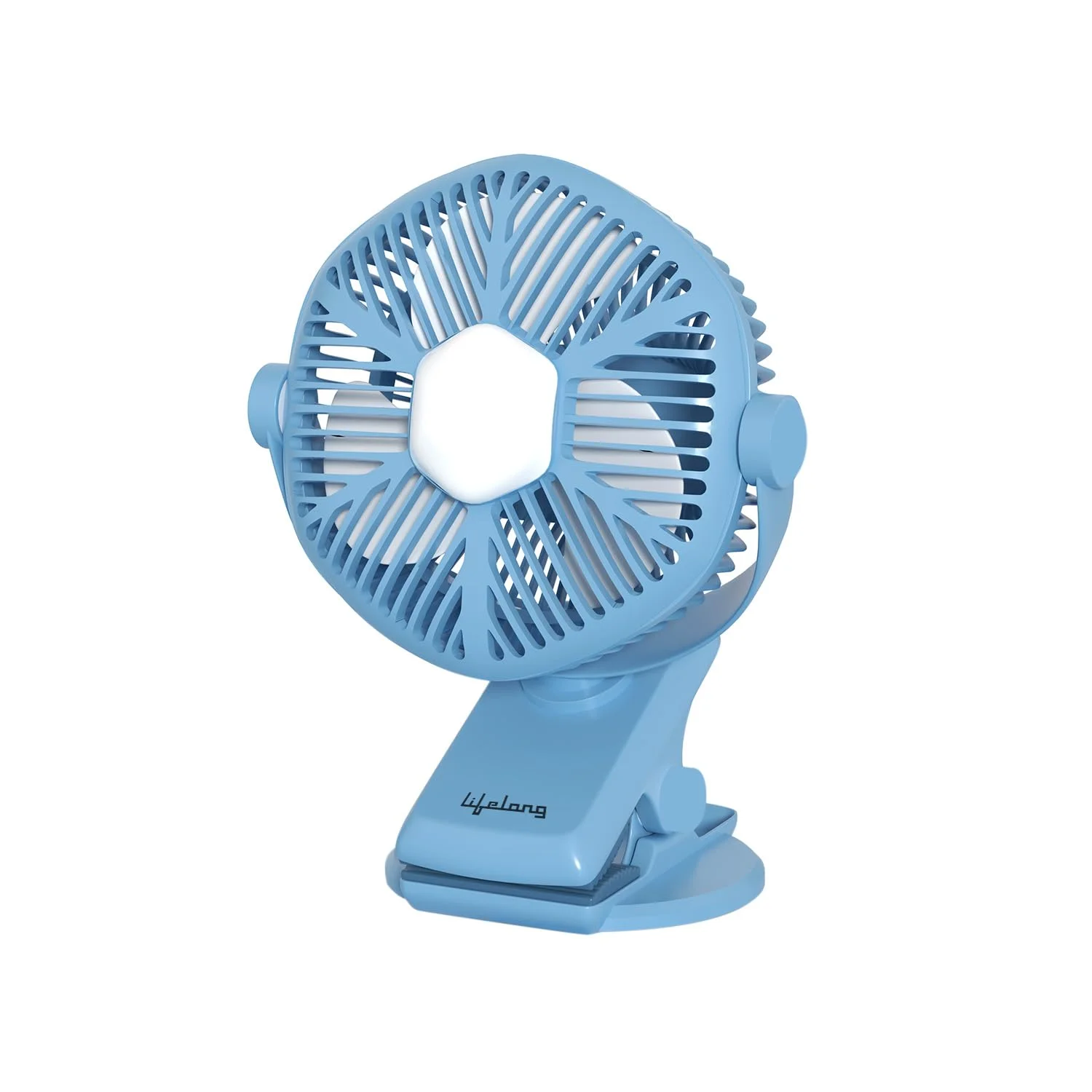 Lifelong 125mm Rechargable Fan with Clip & LED Light