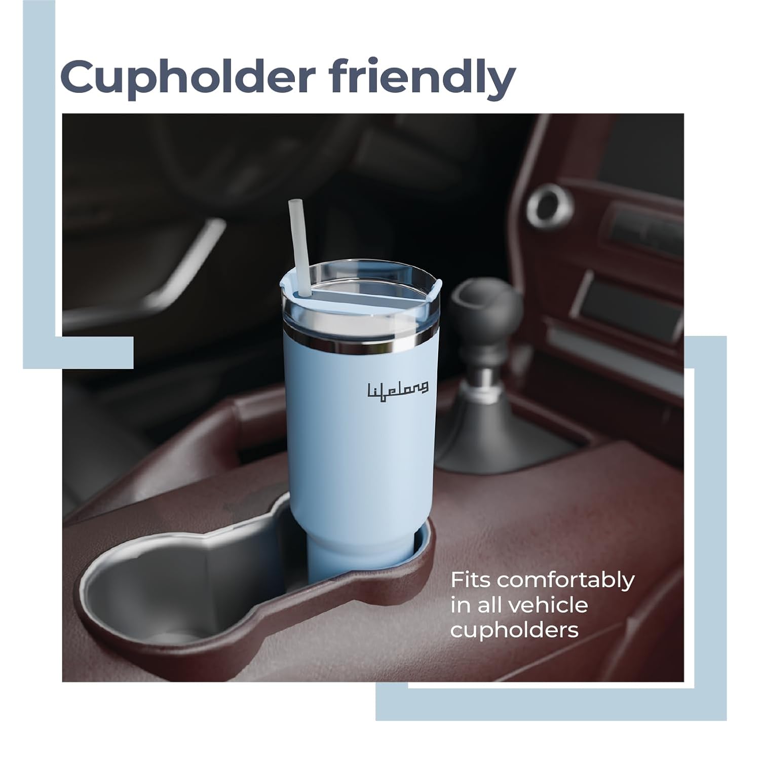 Lifelong Double-Walled Vacuum Insulated Tumbler with Lid & Straw 900ML - Image 4