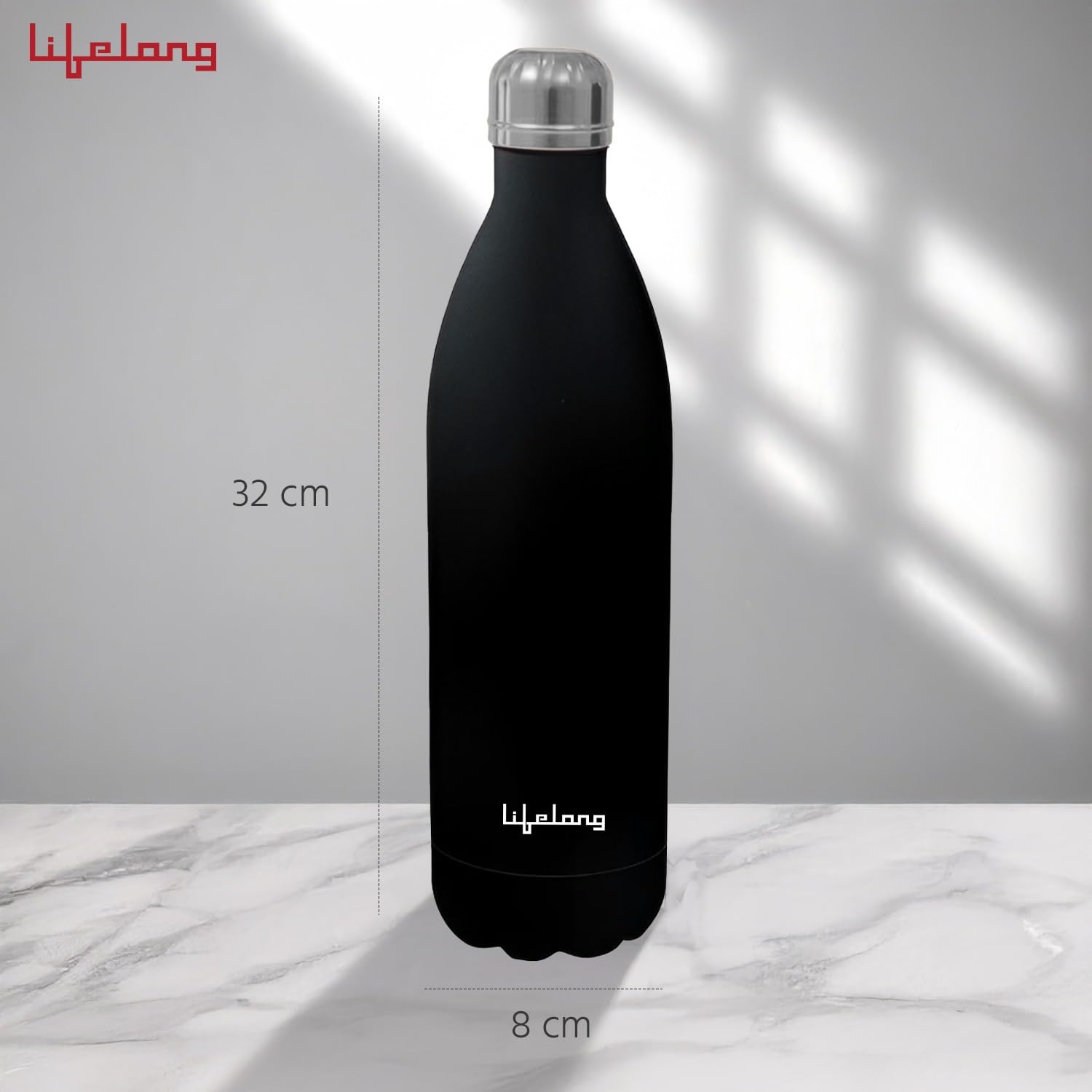 Lifelong Stainless Steel Vacuum Bottle 1000ml – Insulated Hot & Cold Water Bottle - Image 2