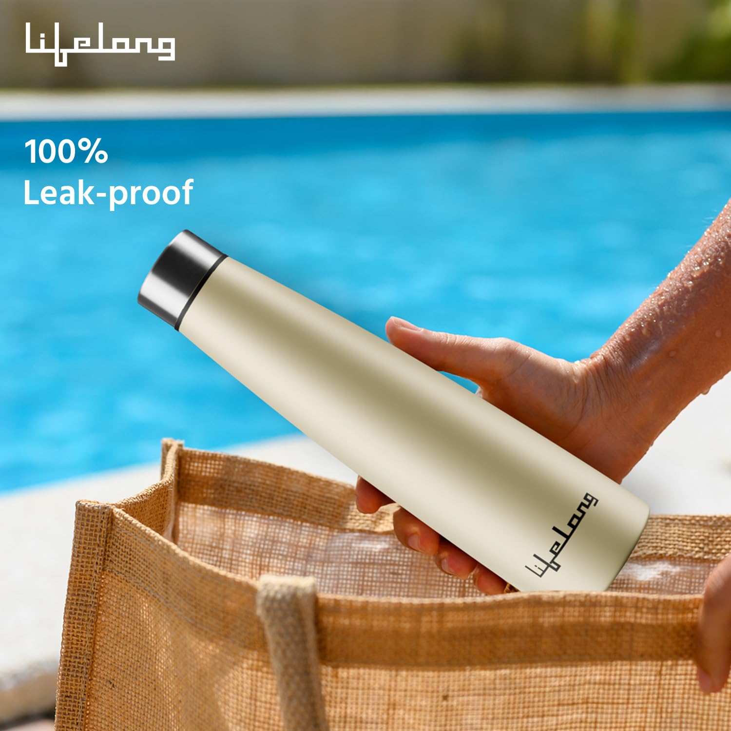 Lifelong Stainless Steel Water Bottle 900ml – Durable Leakproof Drinking Bottle - Image 4