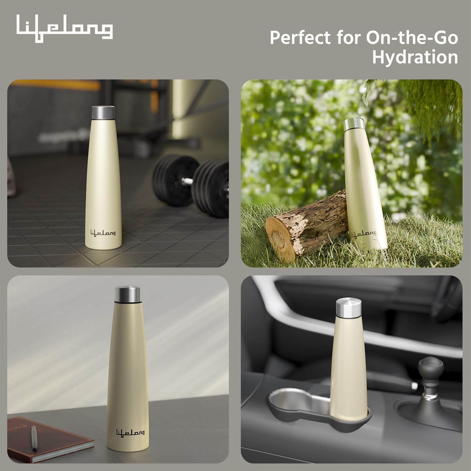 Lifelong Stainless Steel Water Bottle 900ml – Durable Leakproof Drinking Bottle - Image 5