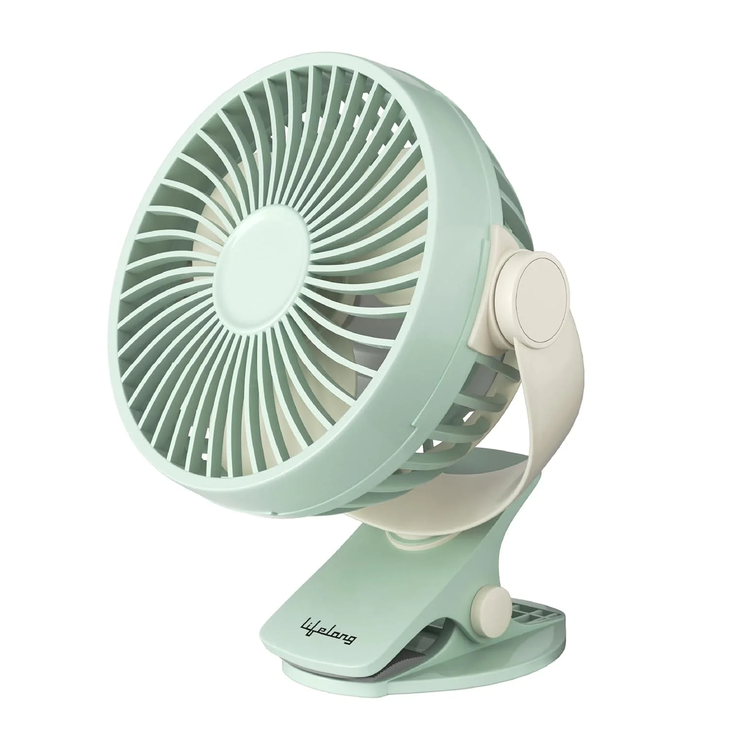 Lifelong Portable USB Fan with 3 Speeds 2000mAh Battery LLUSBCF04