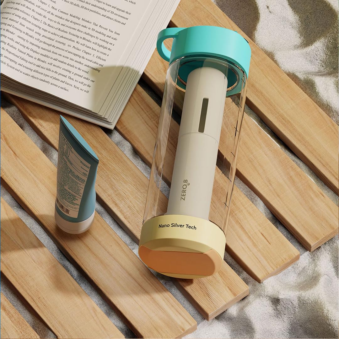 ZeroB H2OHH Water Purifier Bottle 600ml Side View with Tritan Construction