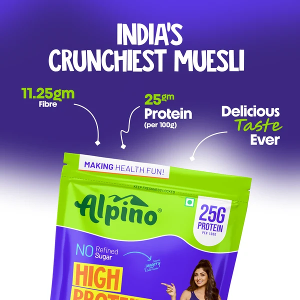 Alpino High Protein Muesli Dark Chocolate 400G - Image 5